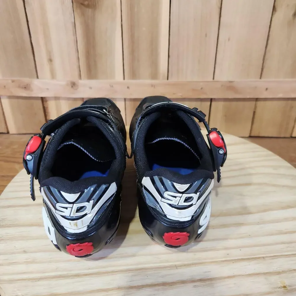 Sidi Genius Pro Cycling Shoes Mens 8 Black Buckle Road Bike Low Top Sneakers
